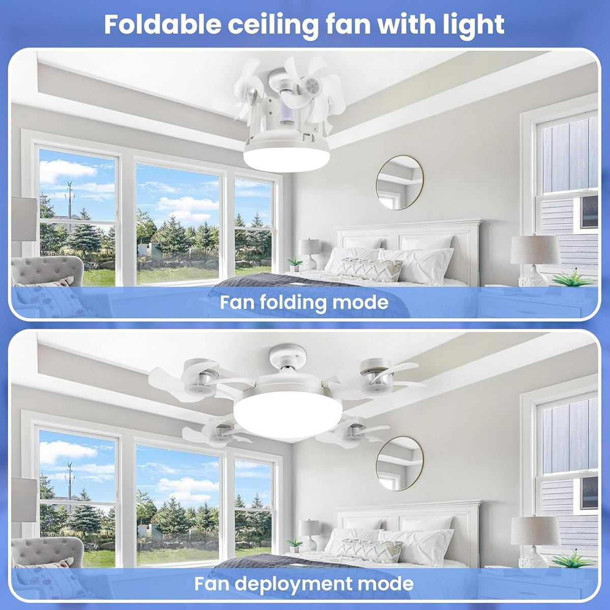 VENTILATEUR DE PLAFOND 4 TÊTES AVEC LAMPE ET TÉLÉCOMMANDE